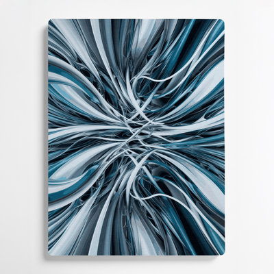 Digital Abstraction 47 Blue Metal Wall Art