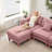 Modern Boucle Fabric Ottoman With Curved Armrests And Cylindrical Legs For Optimal Comfort And Stylish Design-1048249299