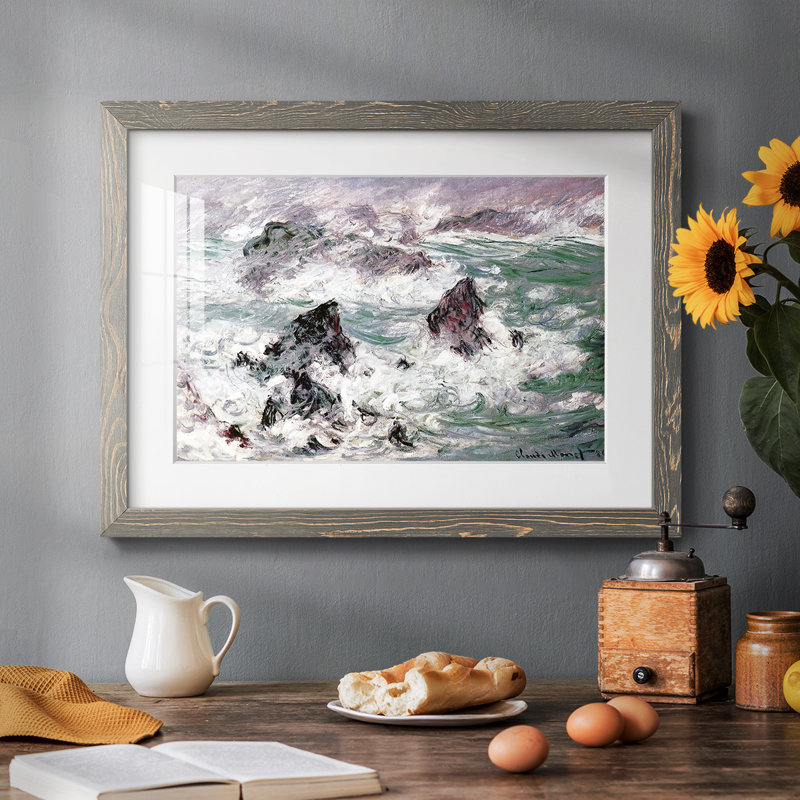 Storm At Belle, reproduction d'art encadrée, Gris, H 26 po x l 38 po