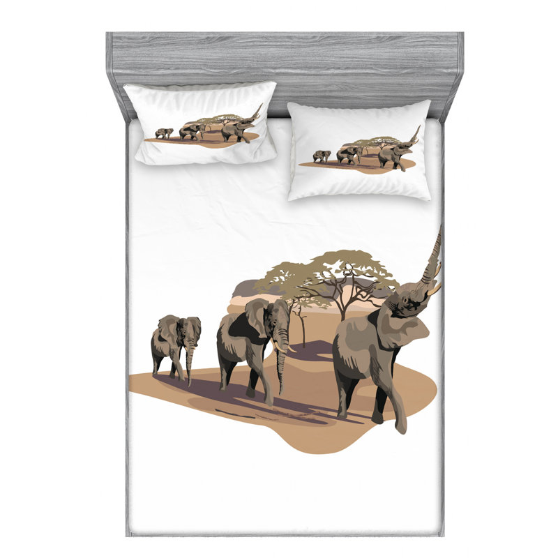 Microfiber Sheet Set, Queen Sheet Set with Fitted Sheet