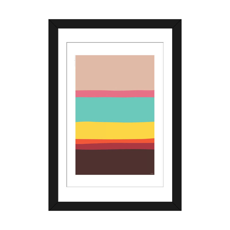 « modern abstract v », impression sur toile, H 24 po x l 16 po x P 1 po, Papier d'art encadré noir, Blanc