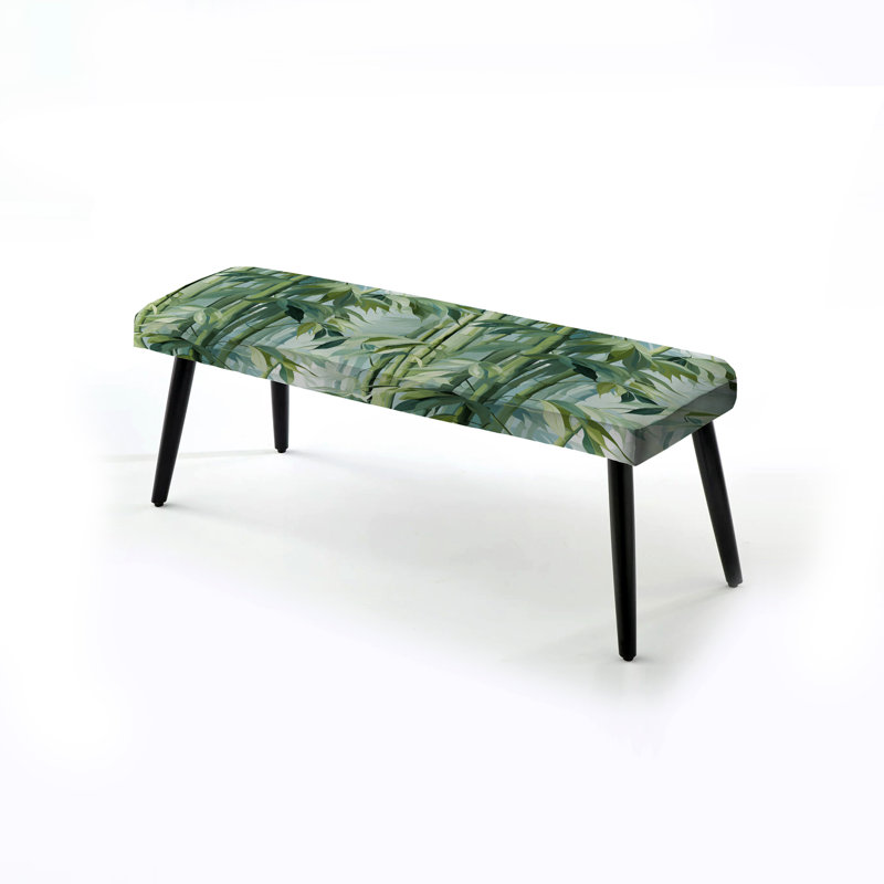 Banc noir rembourré Caprio