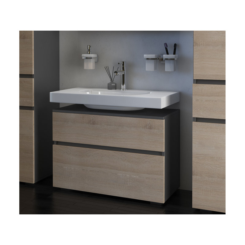 Edder Back To Wall Toilet Unit, Oak