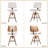 Adjustable Height Swivel Bar Stools With Back, Modern Pu Leather Counter Stool For Kitchen Island (Set of 4)-1438733476-1438733474