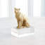 Lioness Sculpture-Brass/Crystal