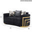 Causeuse pour 2 personnes, noir