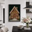 Art de Noël maison de pain d'épice, photos de chambre de bébé, impression sur toile encadrée, impression numérique-132863840-132863845