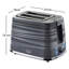 Harmony 2 Slice Toaster - Black-73495324