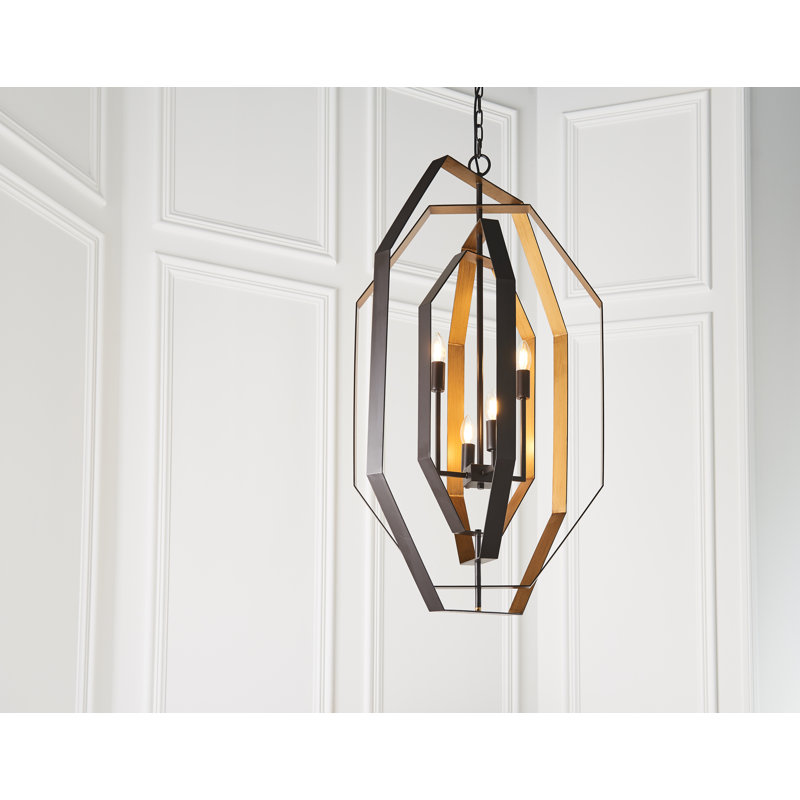 Tamaqua 4 -Light Geometric LED Chandelier