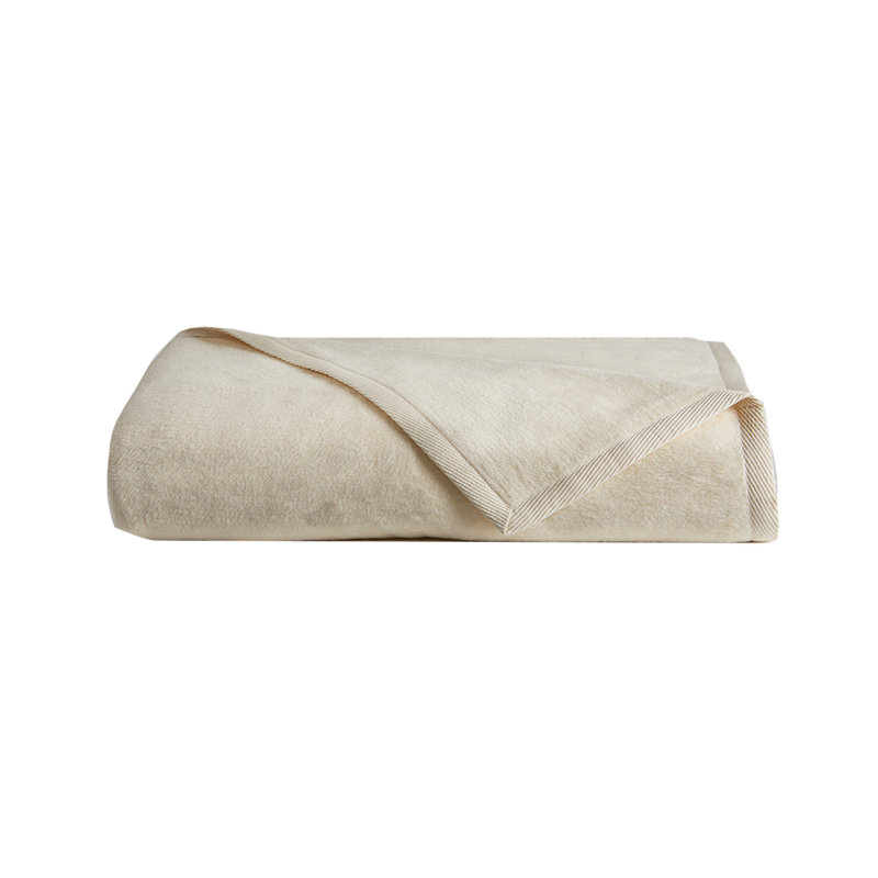 Hand Woven Throw Blanket, Cream