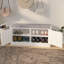 Banc de rangement pour chaussures avec armoire à 2 portes