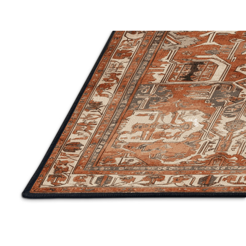 Tapis brun lavable à la machine, Rectangle 6 pi x 9 pi