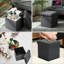 38cm Square Footstool Ottoman with Storage