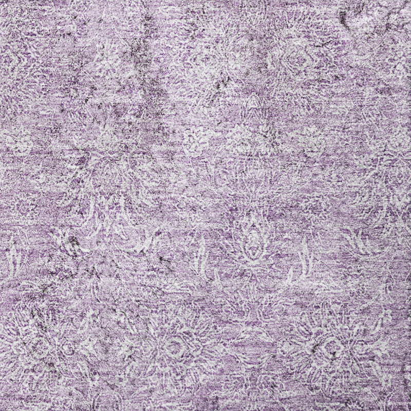 Tapis à poil long de qualité supérieure lavable à la machine ADS703, Lavande, 5 pi x 7 pi 6 po