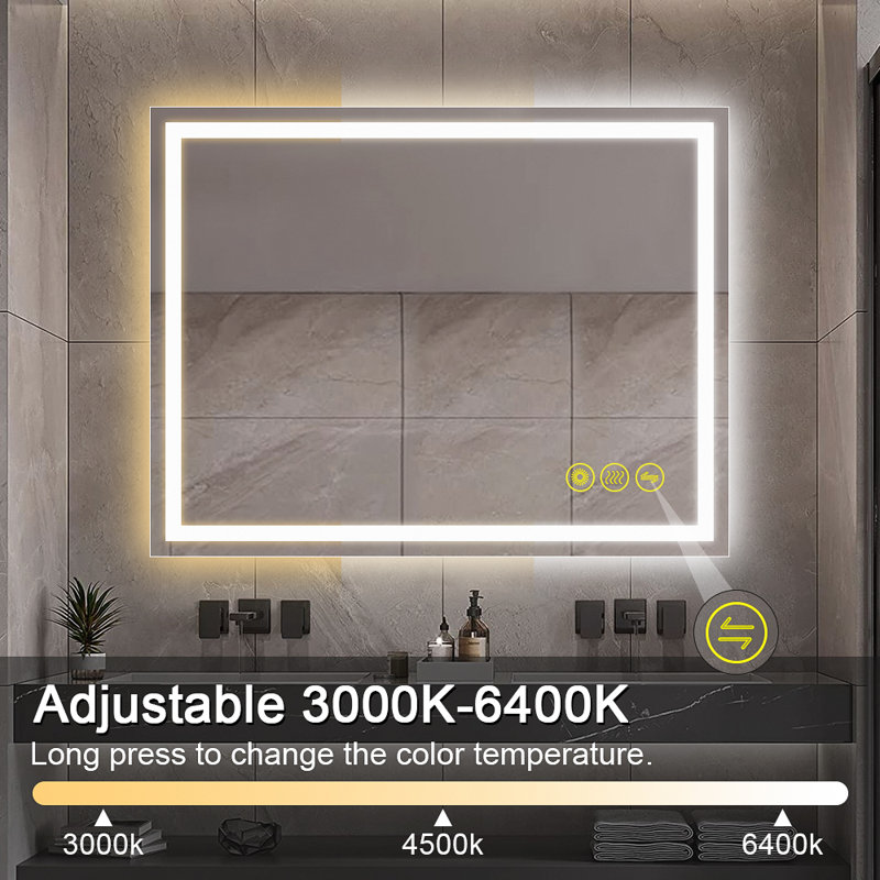 Miroir mural Helga, H 36 po x l 28 po x P 1,2 po