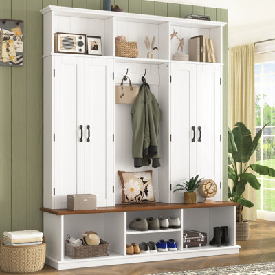 62‘’ Hall Tree With Shoe Storage