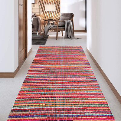 Sean Handwoven Stitch Flat Weave Multicolour Rug