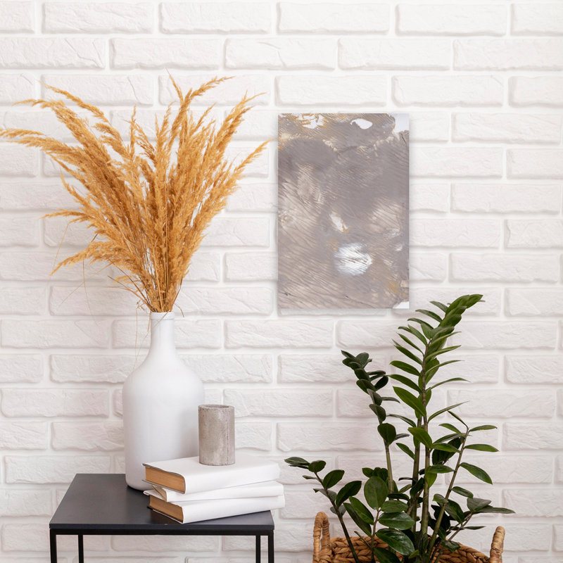 Art mural moderne abstrait Mute Earth Flow, 18" H x 12" W