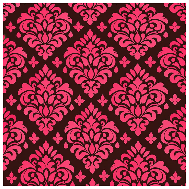 Pink Damask Pattern Comforter, Twin Extra Long
