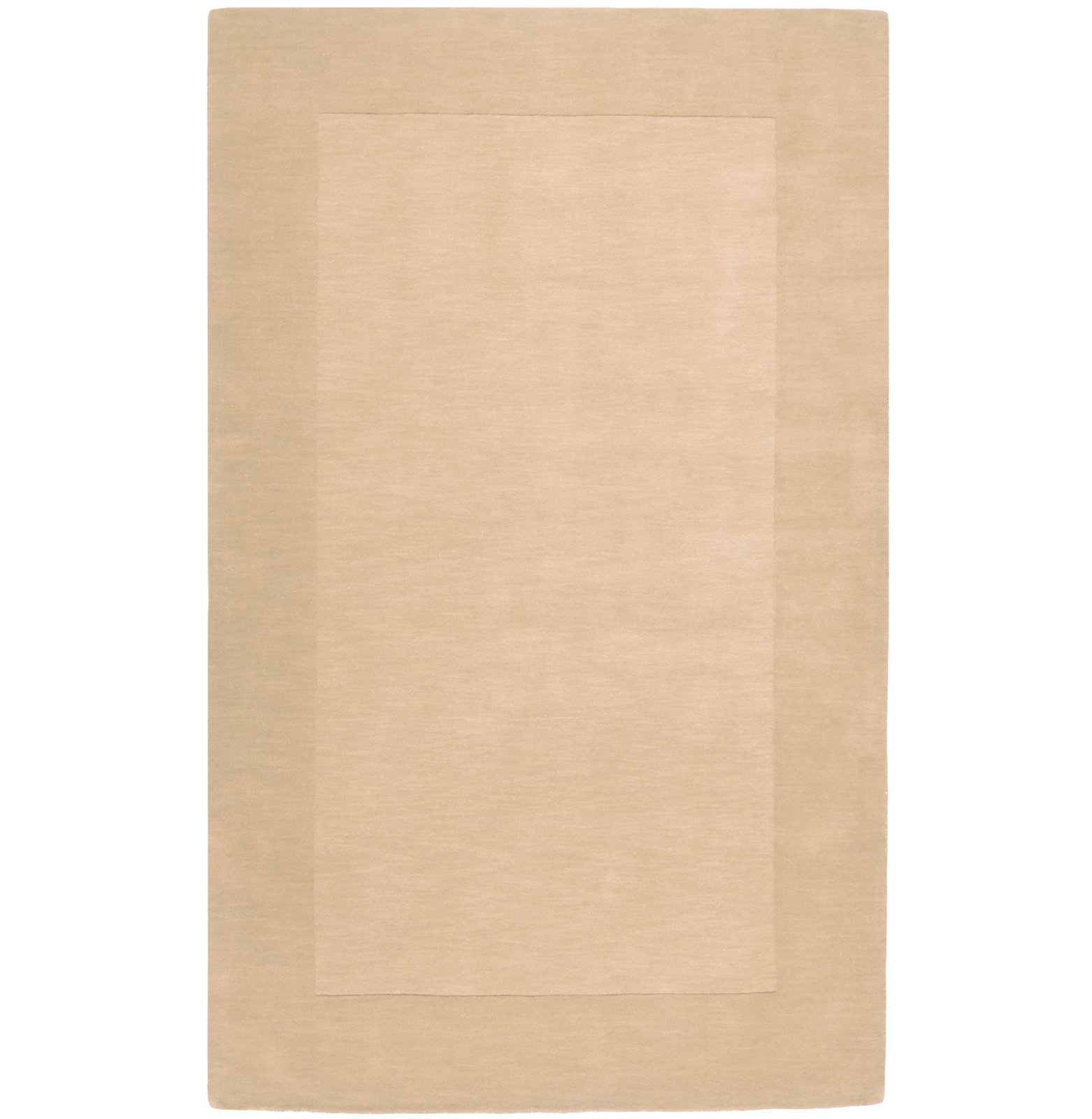 Dolma Handmade Wool Beige Rug, Rectangle 5' x 8'