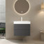 Ensemble de meuble-lavabo simple rayé 24 po Lybarger