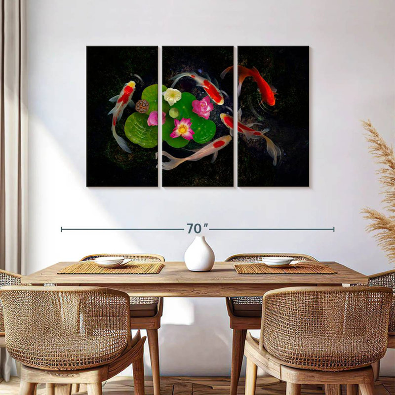 Floral Koi, 36" H x 57" W