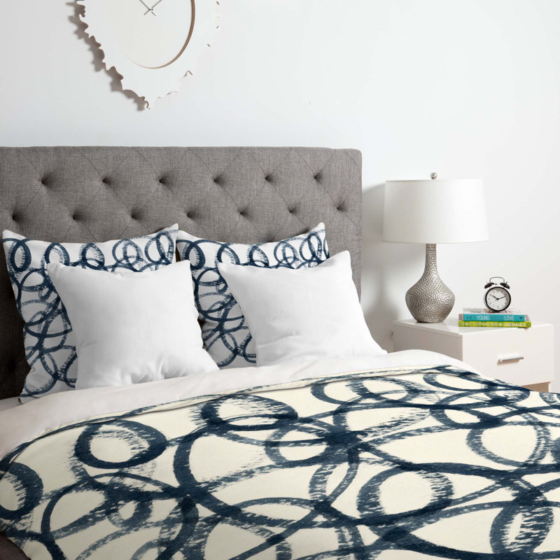 Ensemble de housse de couette Social Proper Swirls, Housse de couette pour très grand lit et 2 très 