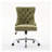 A&A Furniture Modern Chenille Upholstered Tufted Office Chair, Adjustable Swivel Desk Chair with Chrome Metal Base, Green Ergonomic Home Office Chair-1198846131-1198846133-1198846132
