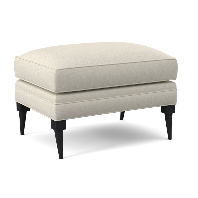 Perry Ottoman, Espresso, Elise Linen