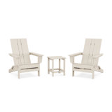 POLYWOOD by AllModern Foldable Outdoor Adirondack Chair With Table