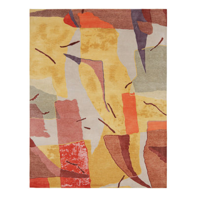 Hand Knotted Geometric Area Rug