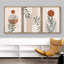 «Mid Century Modern Boho Geometric Forest Plant Polygon», ensemble de 3 impressions sur toile-73721015-73721016
