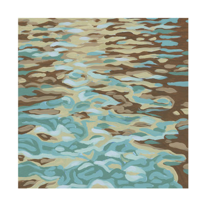 Art mural sur toile tendue - "Abstractions in Water III" de June Erica Vess pour décoration de salon, de chambre à coucher ou de bureau - 14 x 14