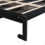 Grand lit plateforme escamotable avec tablette, armoires latérales, tiroirs et DEL