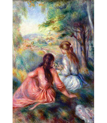 «In the Meadow» par Pierre-August Renoir, reproduction d'art