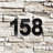 Barton 6-Inch Floating Mount Steel House Number for Address Sign (Black)-49282780-49282783