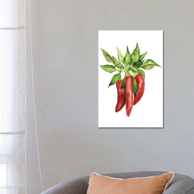 Watercolour Veggie II by Naomi McCavitt - Wrapped Canvas Painting, 66.04 cm H x 45.72 cm W x 1.91 cm D