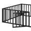 Structure de lit au sol avec clôture et porte-219144330