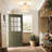 Nyjel Classical 4 - Light Linen Tapered Drum Semi Flush Mount-602705487-577421153