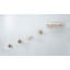 TRIXIE wall-mounted cat observation and relaxation furniture set, brown - two platforms with three steps, claw posts