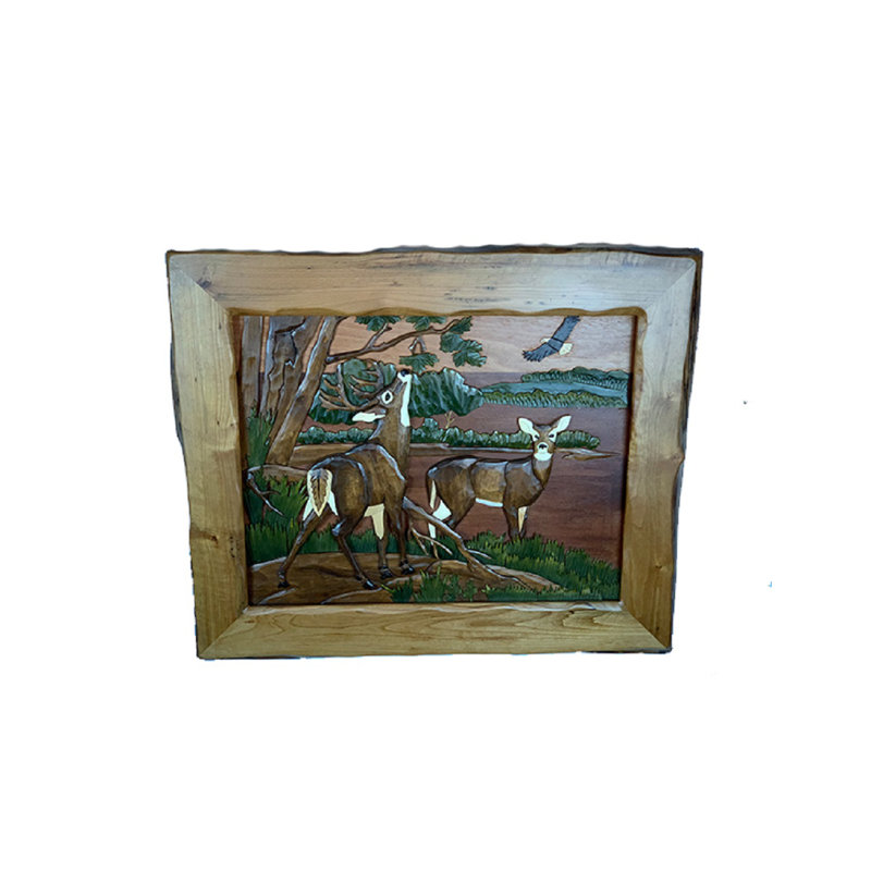 Décoration murale cerf dans des bois