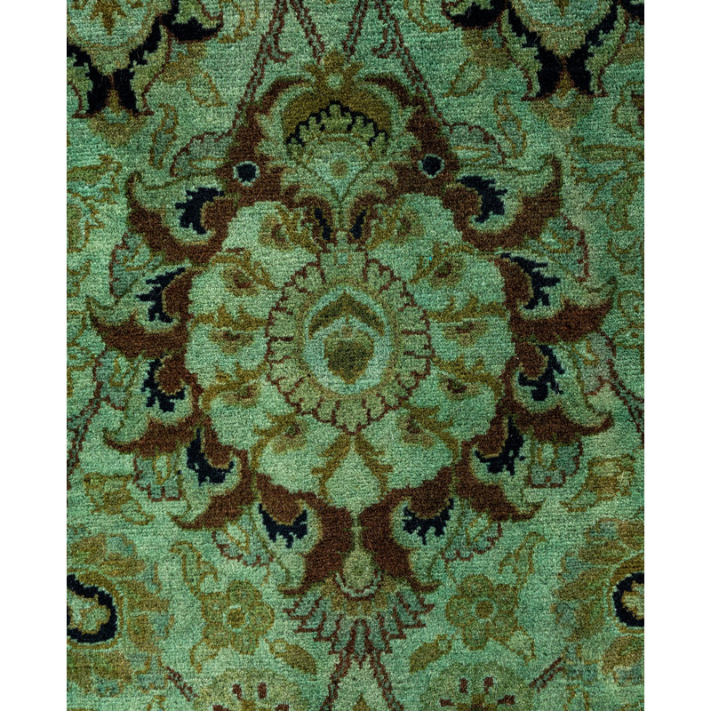 Overdyed One-of-a-Kind 8' 1" x 8' 1" Hand Knotted Area Rug