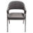 Adele Set Of Two Dining/Accent Chairs In Grey Leatherette W/ Brushed Stainless Steel Leg-33485405