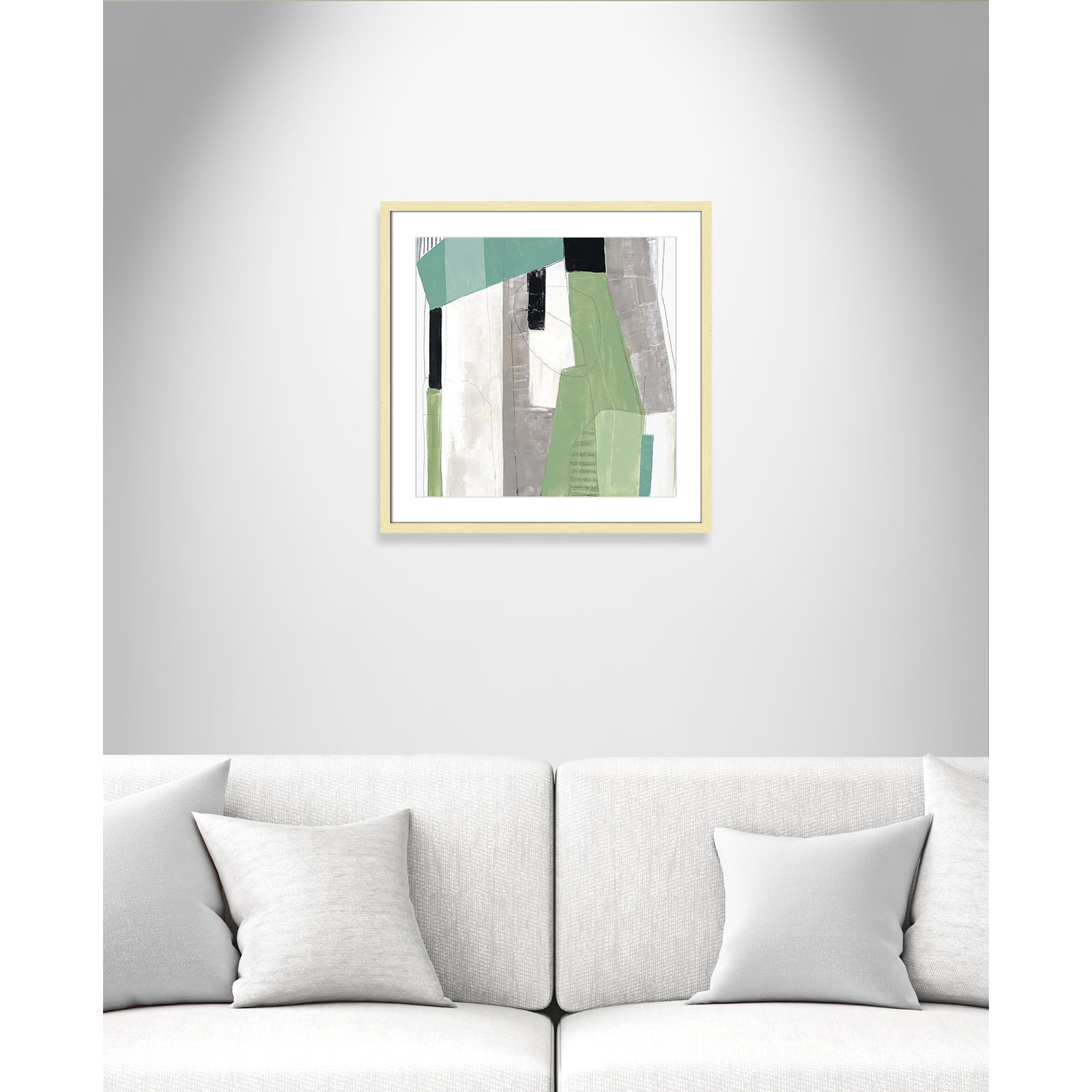 Evergreen Essence I Print, 23.5" H x 23.5" W x 1.25" D, Gold Box Framed