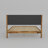 Rustic Solid Acacia Wood Platform Bed Frame With Upholstered Headboard, No Box Spring Needed
