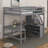 Full Size Wooden Loft Bed Frame With Integrated L-Shaped Desk, 3 Storage Shelves, And Built-In Storage Stairs-1158760002