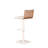 Acarlar Adjustable Height Swivel Faux Leather and Walnut Wood Bar Stool with Metal Base-1489120677-1489120675