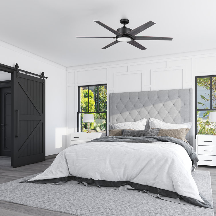 62'' Talbert 6 - Blade Standard Ceiling Fan with Remote and Light Kit Included