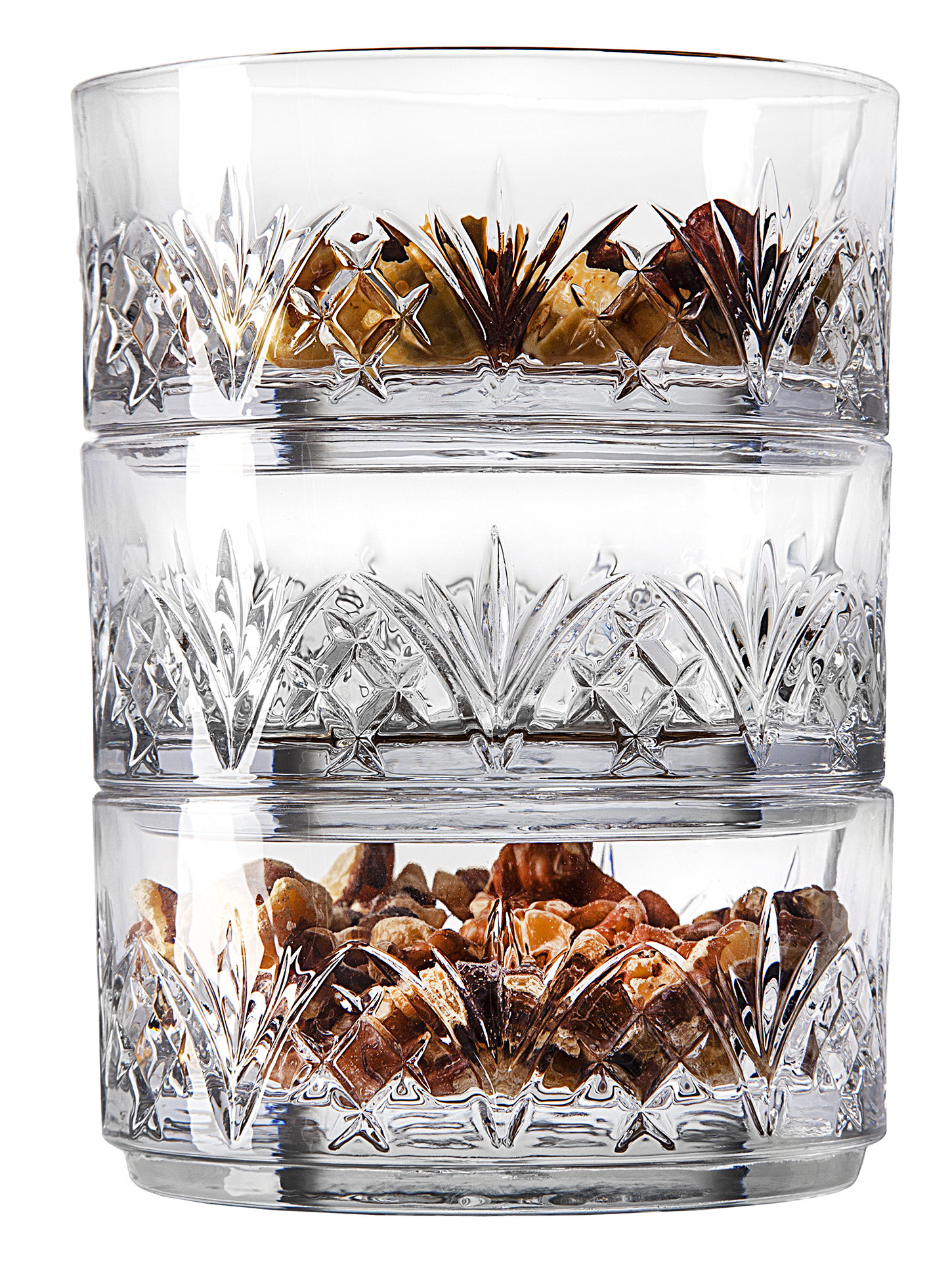 Godinger Silver Art Co Dublin Crystal 3 Piece Stacking Nut Bowl Set & Reviews | Perigold