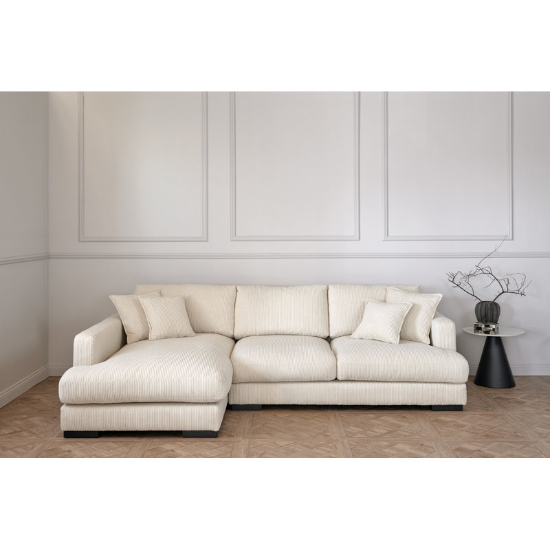 Charee 5 Seater Corner Sofa , Left Hand Facing, Beige